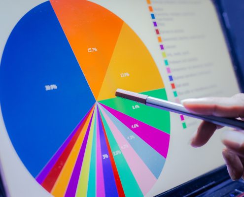 Business concept, Business graph analysis report. Accounting, Stock, Tone color