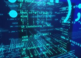 3d illustration of Application software programming source code. Open source concept.